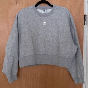 Adidas Heather Gray Logo Sweatshirt